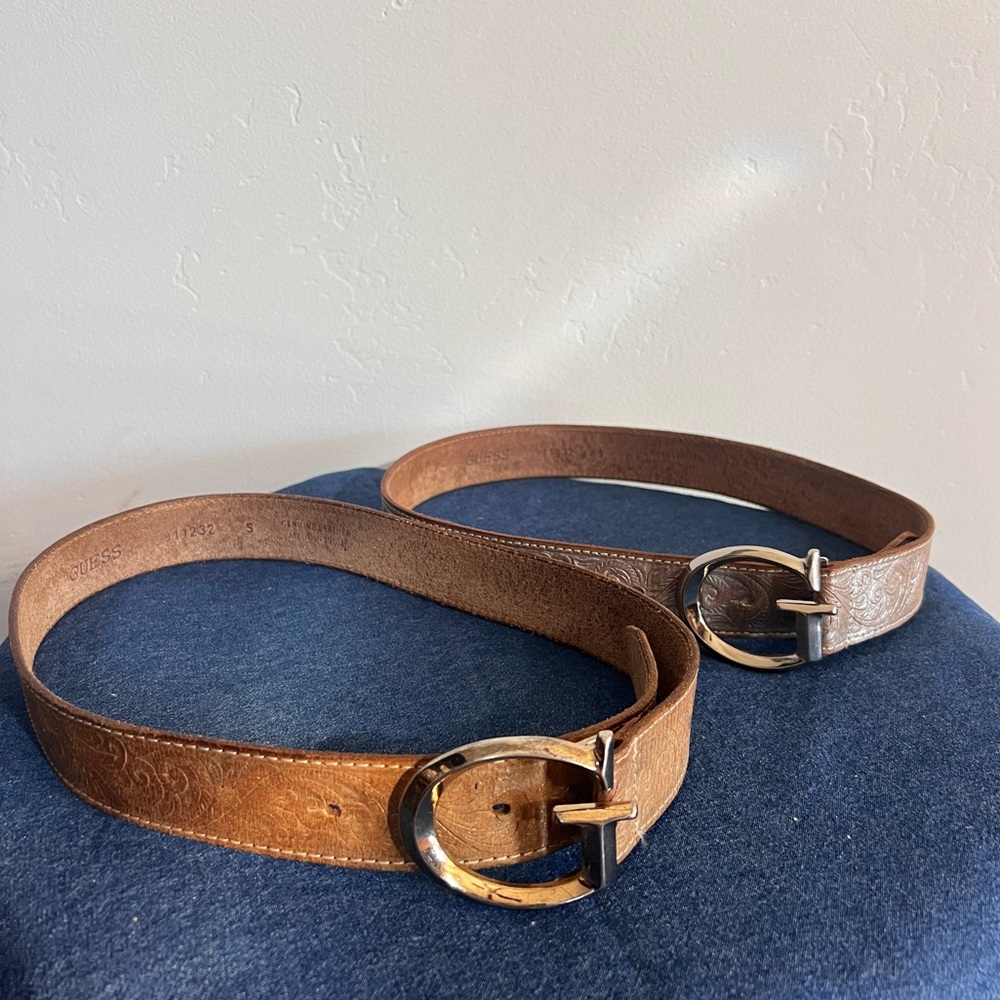 Guess Leather G Logo Buckle Belts